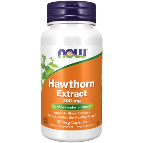 NOW - Hawthorn Extract 300 mg - 90 kapsułek